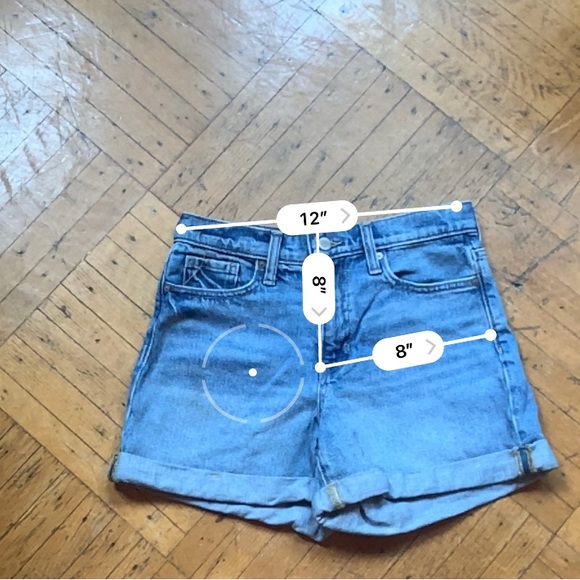 NWOT Denim Shorts, Banana Republic HighRise Cuffed | Dark Blue | Sz 26 - Picture 7 of 8